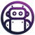 purple robot outline